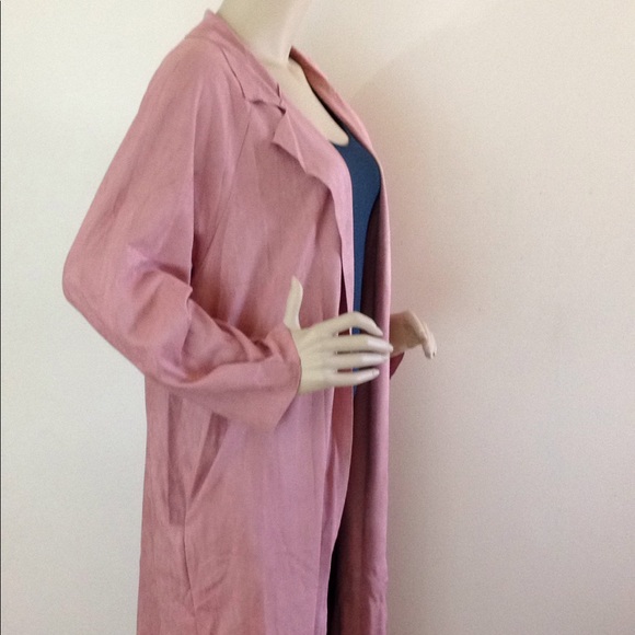 2 Sizes left! Faux suede Blush Duster Coat! - Picture 5 of 7